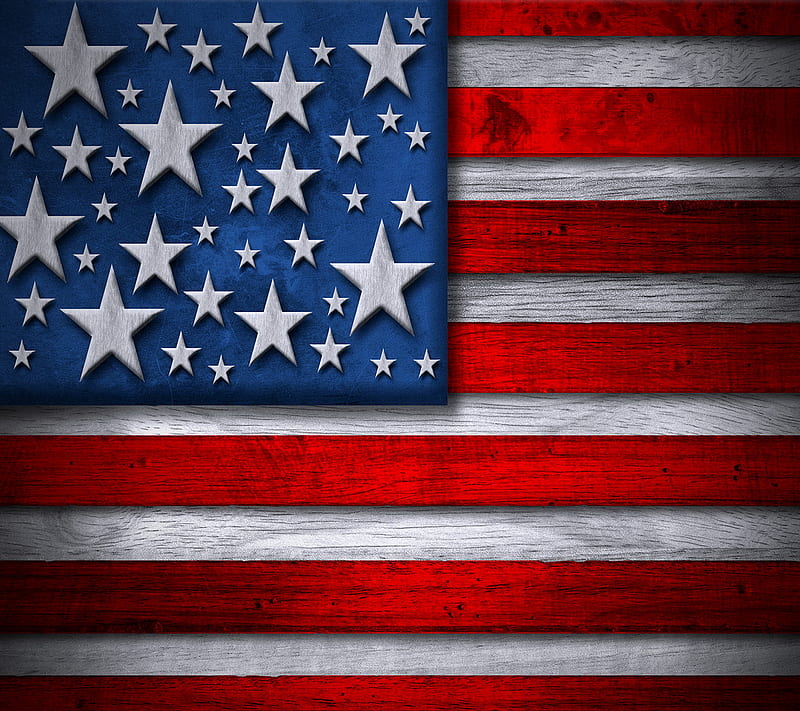 Grunge Usa Flag, stars, stripes, HD wallpaper