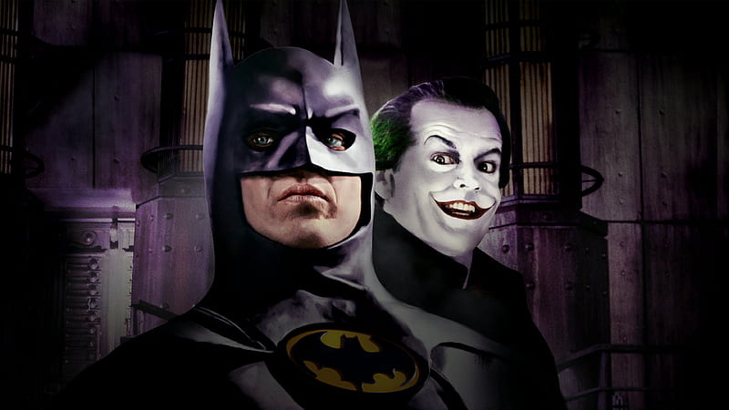 Batman, Joker, Michael Keaton, Jack Nicholson, HD wallpaper