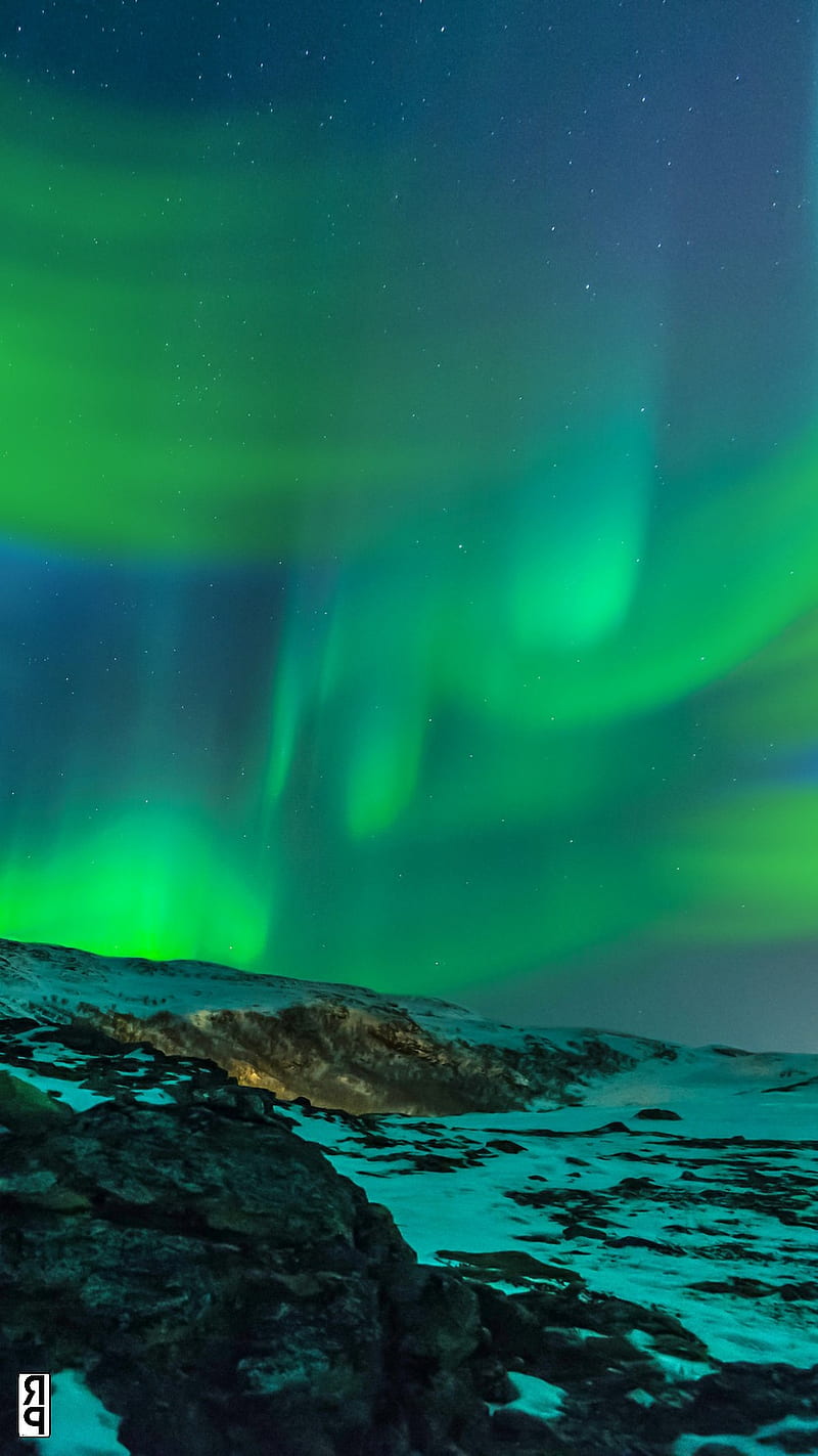 Light, aurora, borealis, dia, lights, mountain, night, northern, sky, starry, HD phone wallpaper