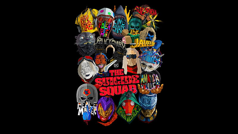 The Suicide Squad Dark Poster , the-suicide-squad, movies, 2021-movies, logo, dark, black, HD wallpaper