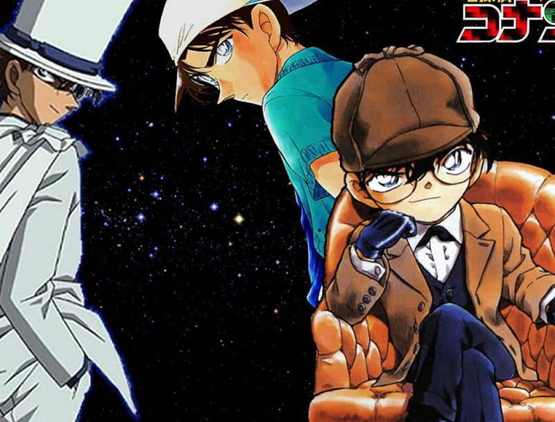 Detective Conan, Stars, Sherlock Holmes, Conan Edogawa, Hattori Heiji, Kaito Kid, HD wallpaper