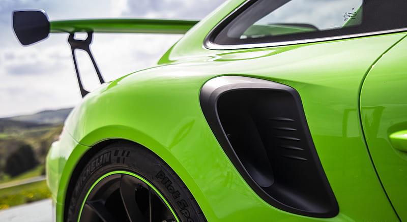 2019 Porsche 911 GT3 RS (Color: Lizard Green) - Side Vent , car, HD wallpaper