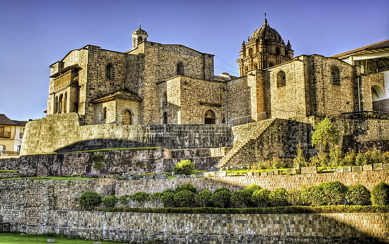 Santo Domingo Coricancha, Cuzco-Peru, building, walls, church, ancient, HD wallpaper