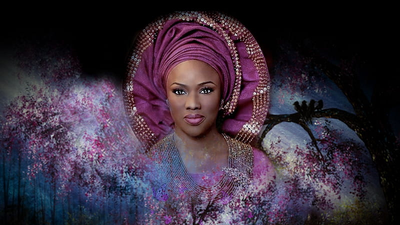 La Femme Headdress 11 African Wrap, pretty, artistic, stunning, african wrap, bold, african, breathtaking, bonito, woman, women, wrap, glam women, feminine, gorgeous, daring, lafemme headdress, lovely, female, butterflies, creative, girl, blossoms, HD wallpaper