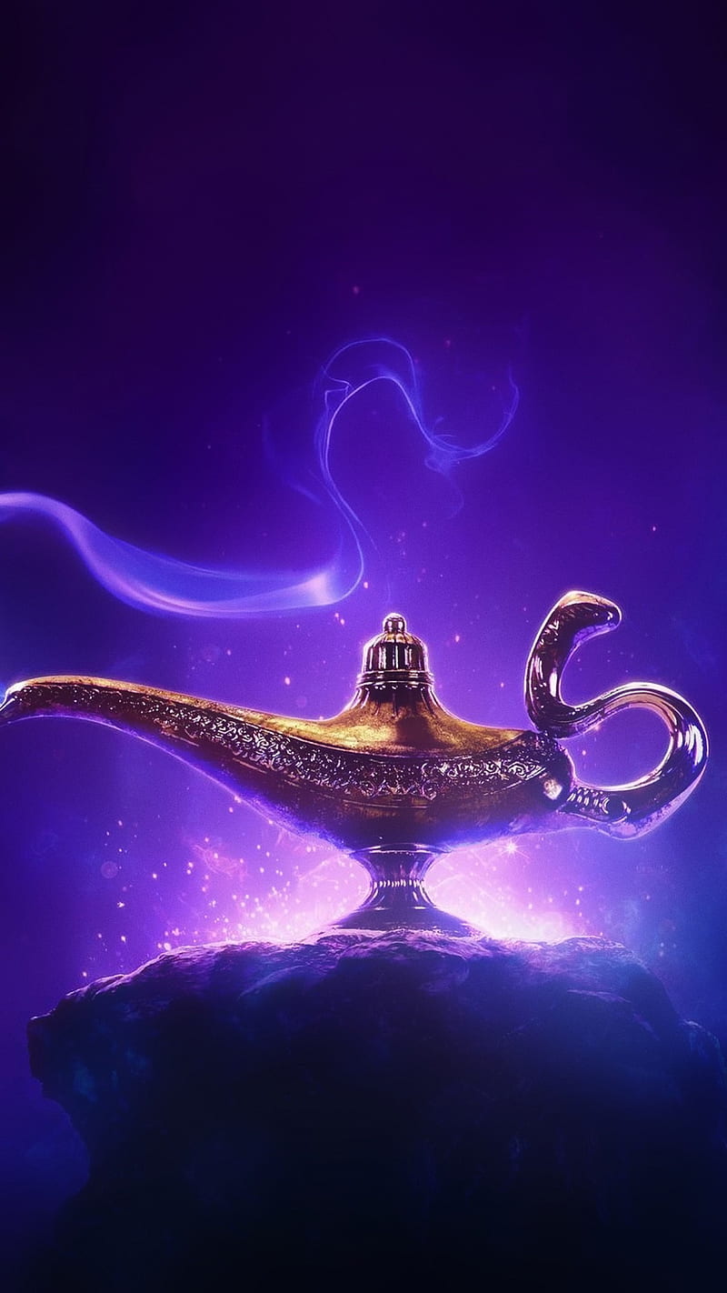 Disney Aladdin 2019, willsmith, jasmine, genie, fairy, tail, magic, HD phone wallpaper