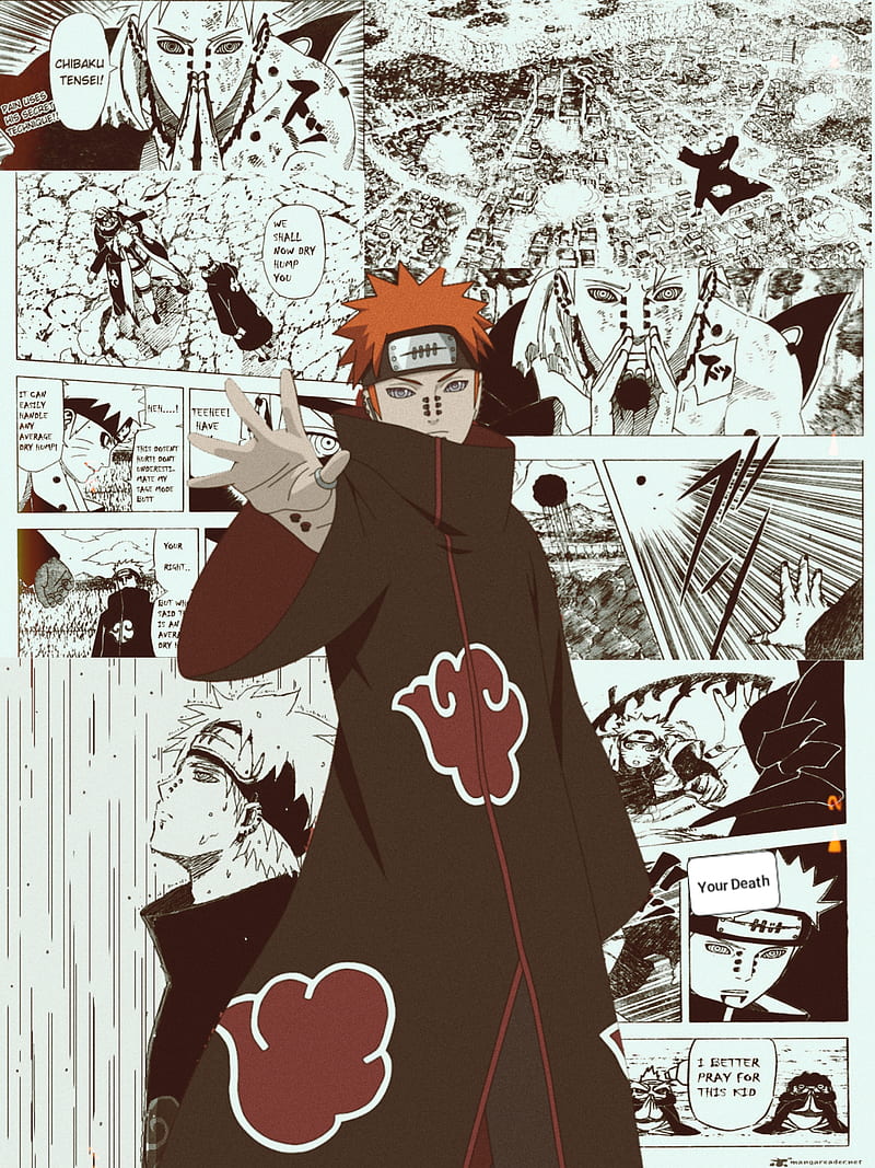 Pain, anime, manga, naruto, naruto shippuden, HD phone wallpaper