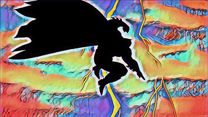 prompthunt: Bruce wayne without mask portrait, abstract art, yellow batman  logo on black background wallpaper, canvas shadows, intricate oil details,  color splashes, color drips, bruce wayne portrait, colorful, 8k, HQ, punk,  sharpening