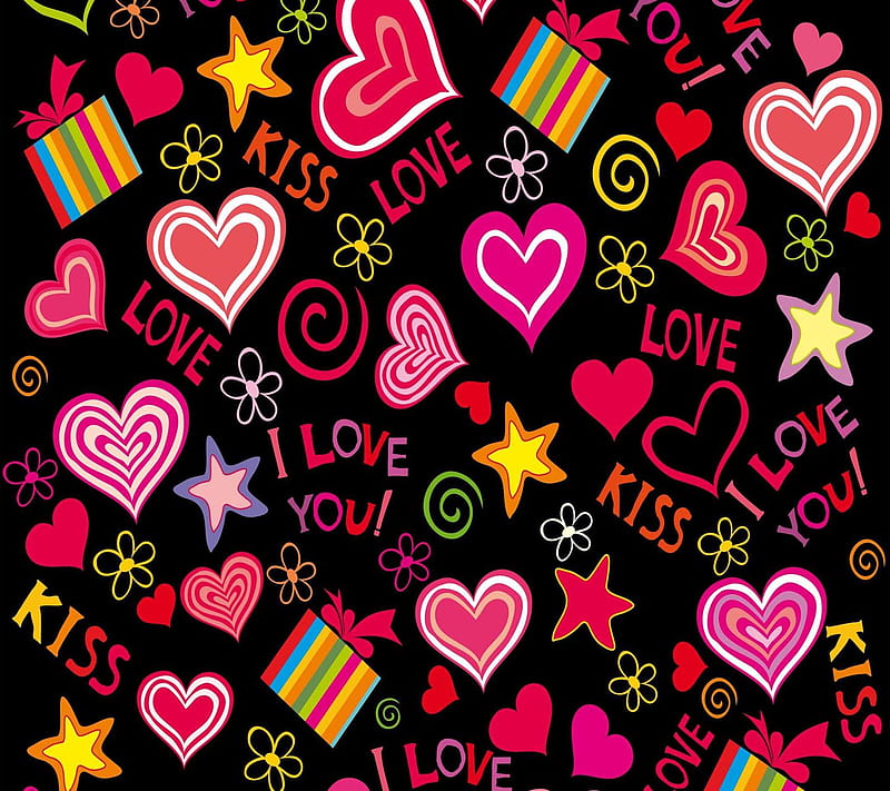 Love Hearts Vector, bonito, cute, look, nice, HD wallpaper