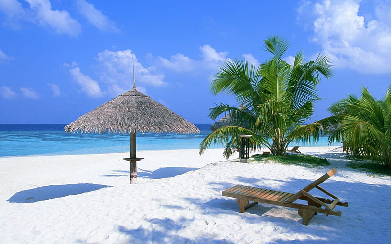 Pabellón de sillas de playa-paisaje natural, Fondo de pantalla HD | Peakpx