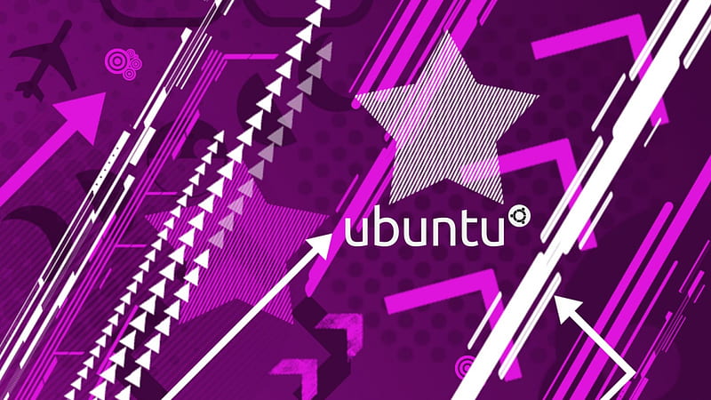 Violet Ubuntu, Stars, Purple, Vector, Linux, Lavender, Ubuntu, Violet, HD wallpaper