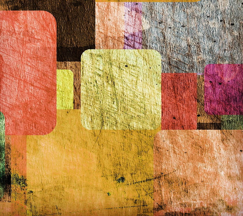 Painted Wood, abstract, board, colors, dry, paint, squares, wood, yellow, HD wallpaper
