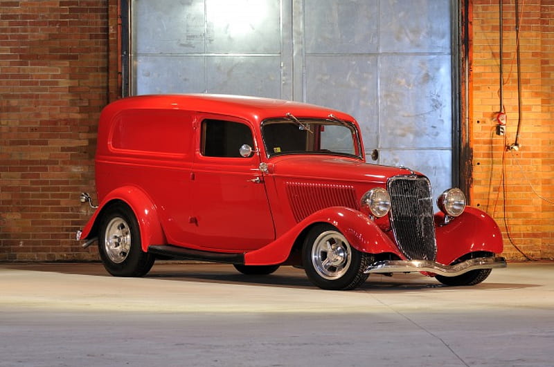 1933 Ford Sedan Delivery, custom, hot rod, street rod, ford, HD wallpaper