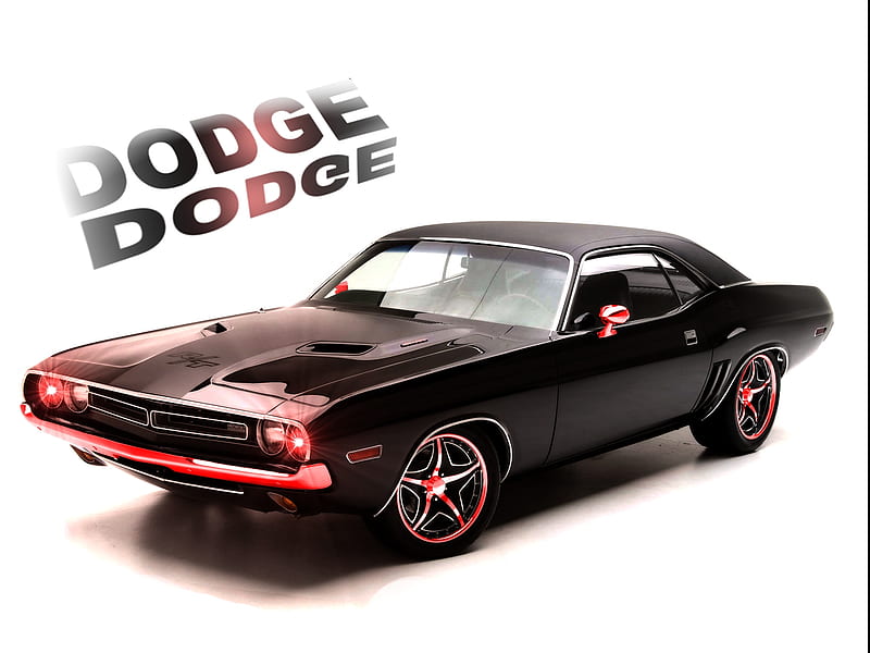 Dodge Challenger, car show, challenger, hop, dodge, classic, old, tuning, gimp, HD wallpaper