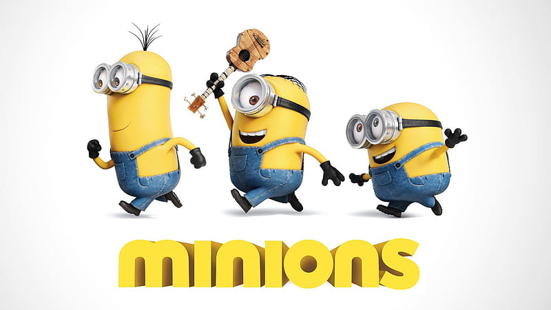 Minions With Guitar In White Background Minions, HD wallpaper
