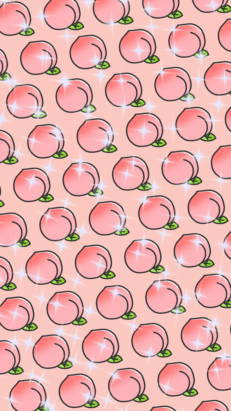 Download Cute Peach Liitle Pattern Pink Background Wallpaper  Wallpapers com