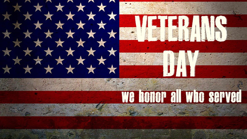 Words On Flag Veterans Day, HD wallpaper