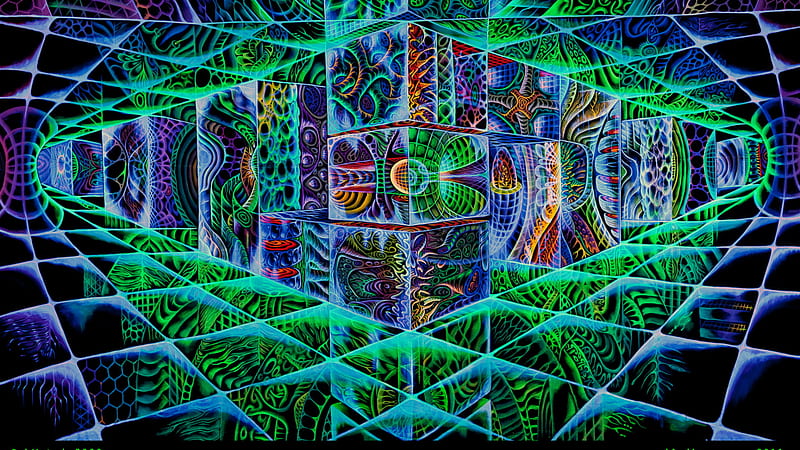 Multicolored Pattern Trippy, HD wallpaper