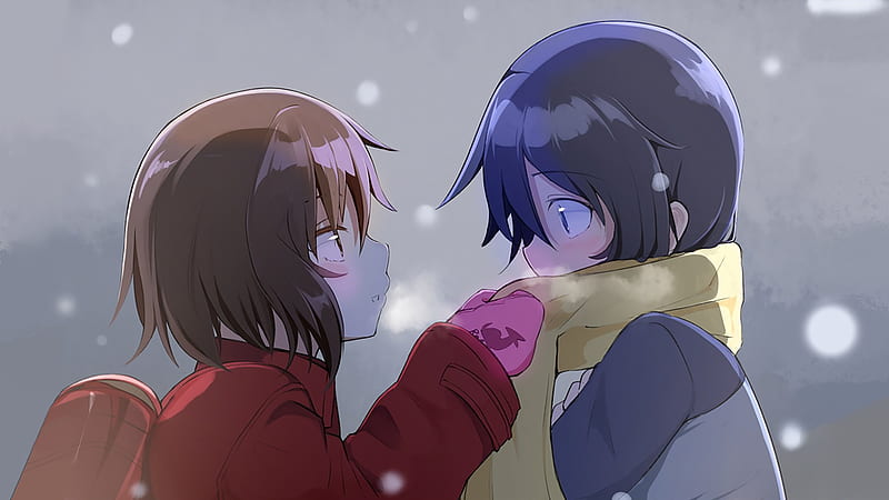 Download A poignant moment in Erased Anime featuring main characters  Satoru, Kayo, Osamu, Kenya, and Hiromi. Wallpaper