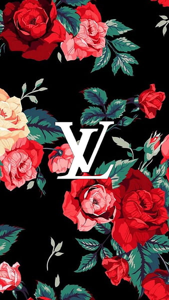 Louis V Roses, flowers, Louis Vuitton, HD phone wallpaper