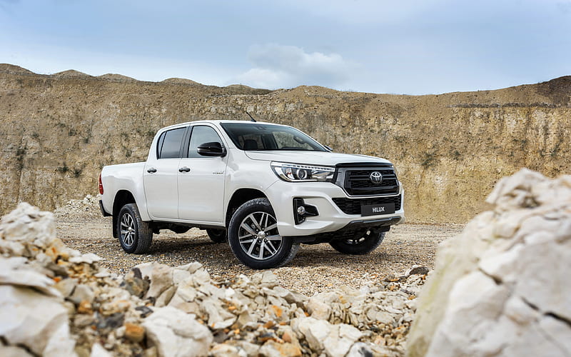 Toyota Hilux, white pickup, 2019 cars, offroad, SUVs, 2019 Toyota Hilux, white Hilux, japanese cars, Toyota, HD wallpaper