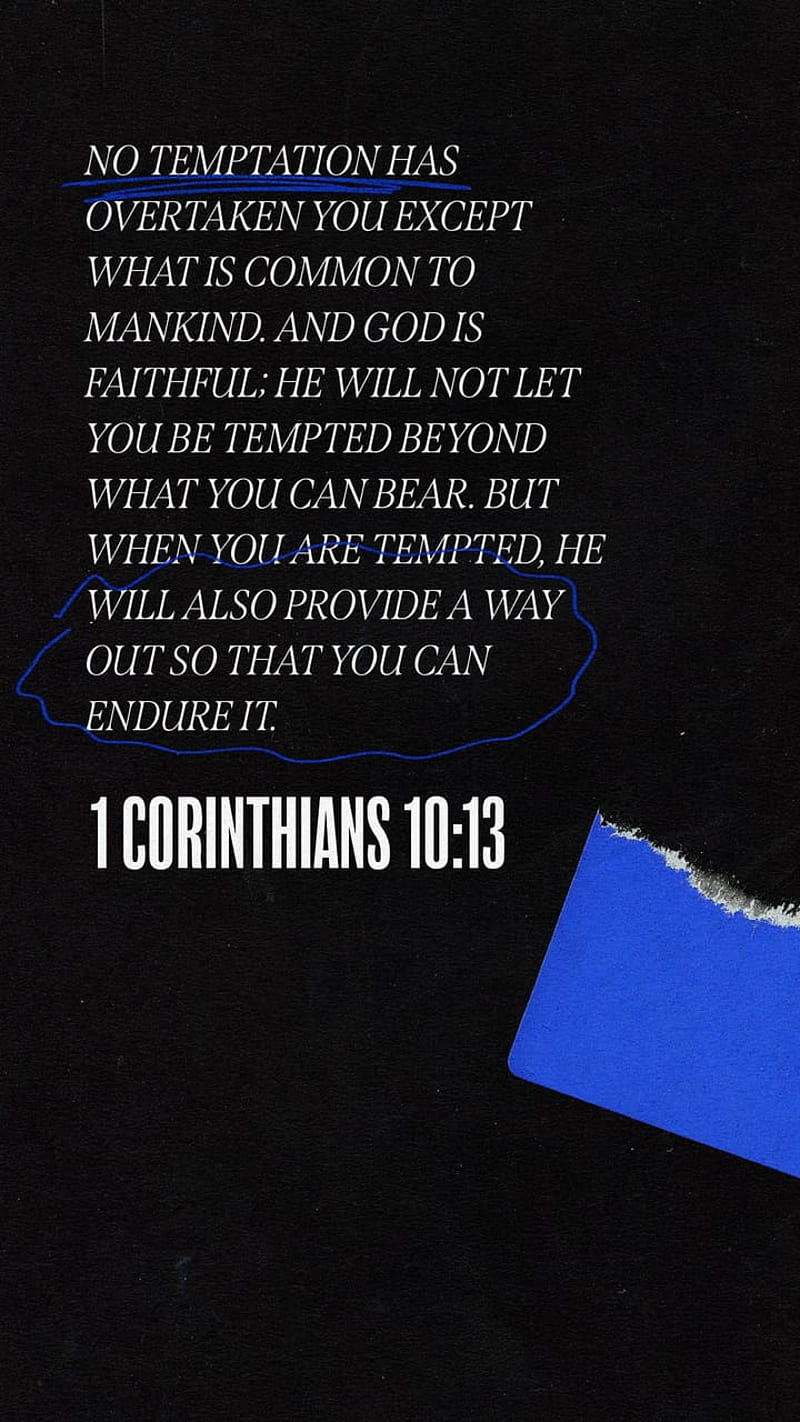 1 Corinthians 10 13, bible, christ, jesus, temptation, scripture, verse, god, faithful, HD phone wallpaper