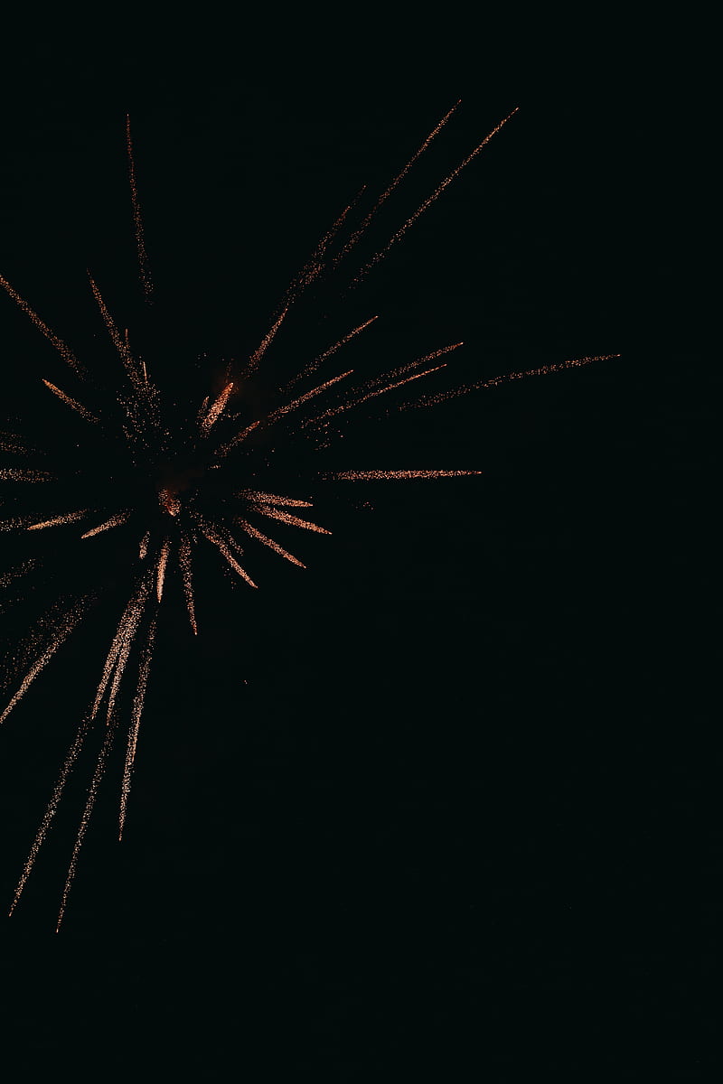 fireworks, salute, sparks, night, dark, HD phone wallpaper