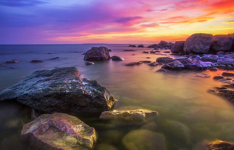 Colorful View, rocks, colorful, stunning, premade BG, clouds, graphy ...