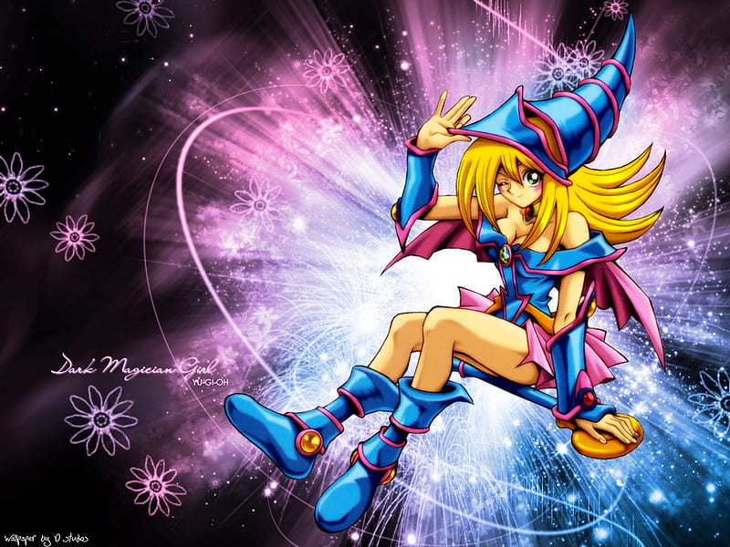 dark magician girl, anime girl, wllpapers, other, HD wallpaper