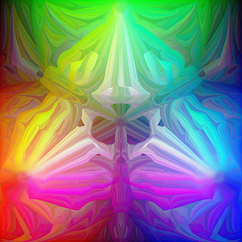 kaleidoscope, pattern, colorful, abstraction, HD phone wallpaper
