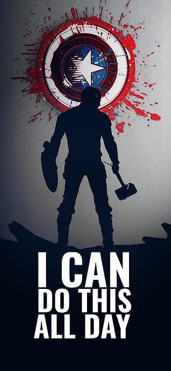 Captain America, avengers, i can do this all day, iron man, logo, shield, team, HD phone wallpaper