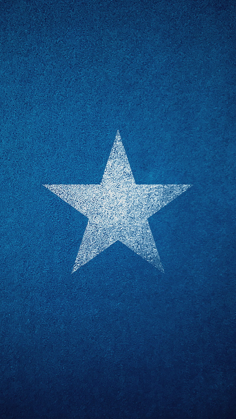 Single Star, blue, cool, crisp simple, texture, white, worn, HD phone wallpaper