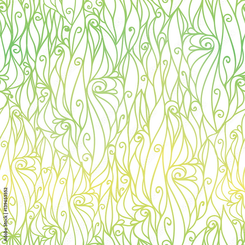 Vector Green Gradient Abstract Scrolls Swirls Seamless Pattern Background. Great for elegant texture fabric, cards, wedding invitations, . Stock Vector, HD phone wallpaper