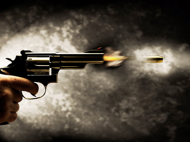 Snap-Shot, fire, revolver, trigger, gun, hand, abstract, bullet, artwork, HD wallpaper