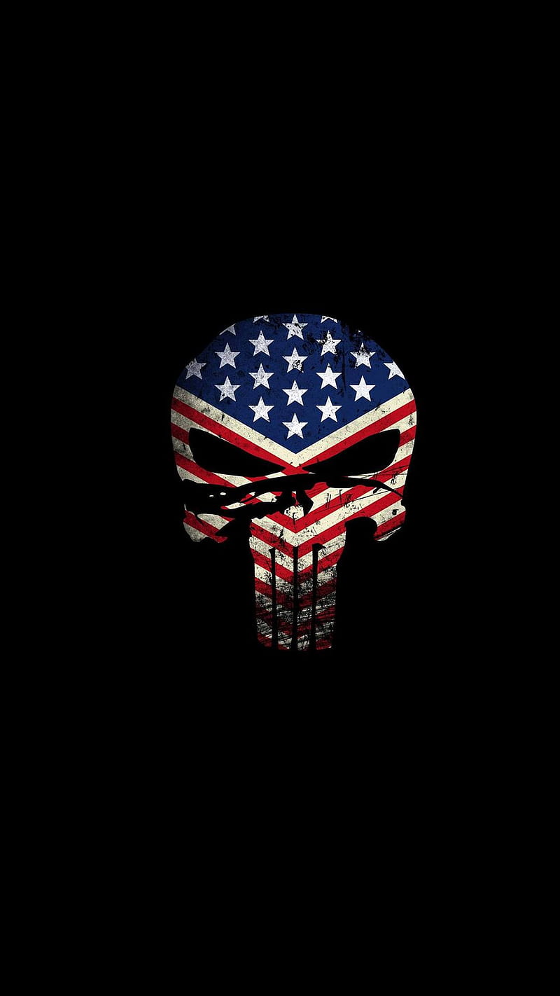 The Punisher, american flag, chris kyle, flag, justice, liberty, HD phone wallpaper