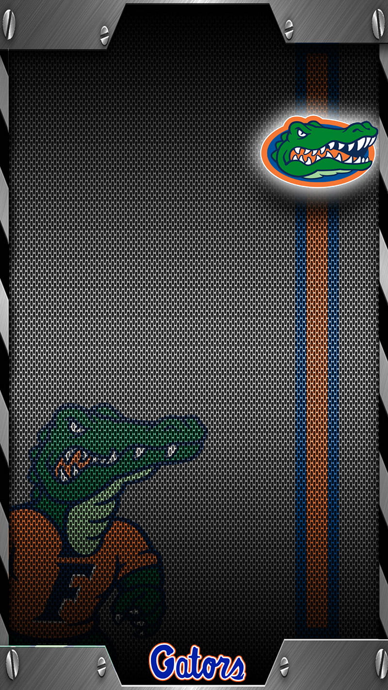 Florida Gators, blue, college, football, metal, orange, HD phone wallpaper