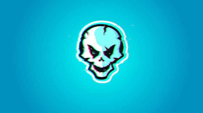 Dark Skull Glitch 1, skull, artist, artwork, digital-art, 1, HD wallpaper