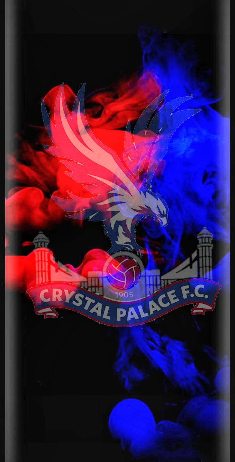 Crystal Palace fc , football, smoke, HD phone wallpaper