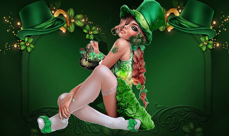 Premium Photo  St patrick day leprechaun green irish