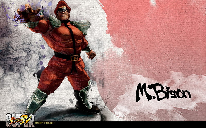 M Bison-Super Street Fighter 4 original painting, HD wallpaper