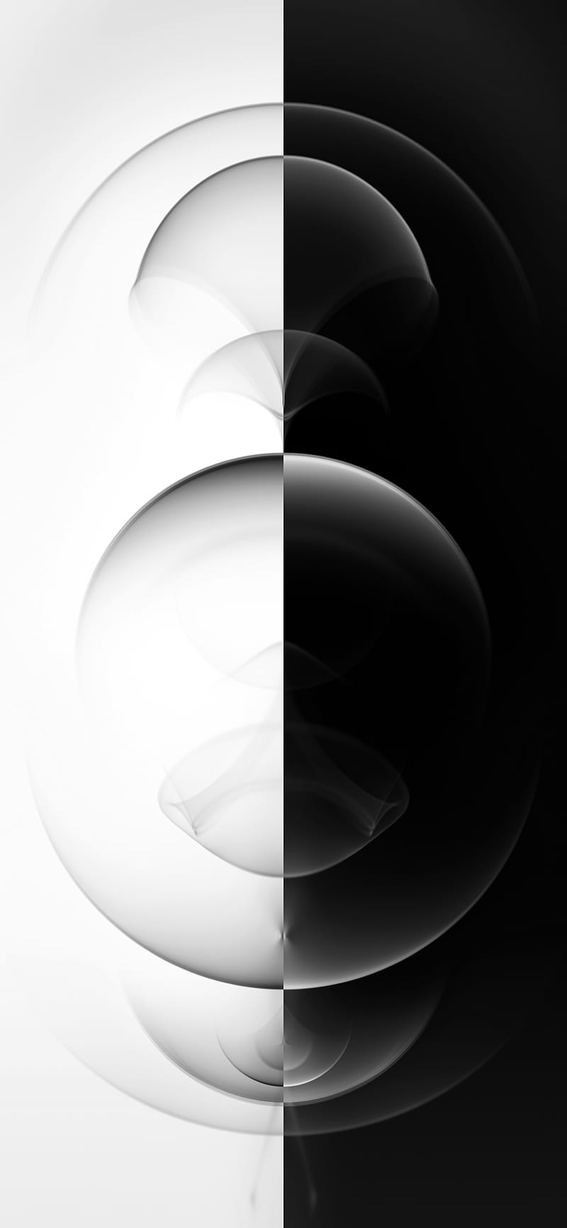 iPhone 12 Pro - Resonance Black and White. DUAL - Central. Black apple , Black and white iphone, White for iphone, HD phone wallpaper