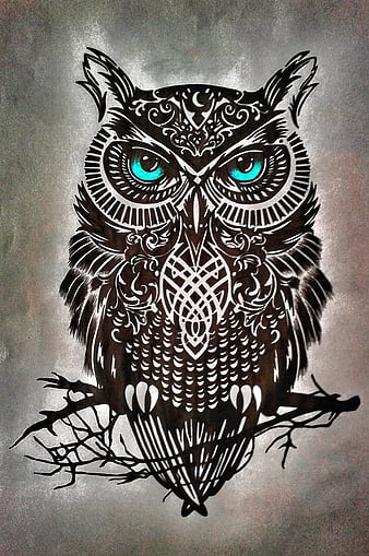 Tribal Owl Tattoo by AzureDemonGod on DeviantArt