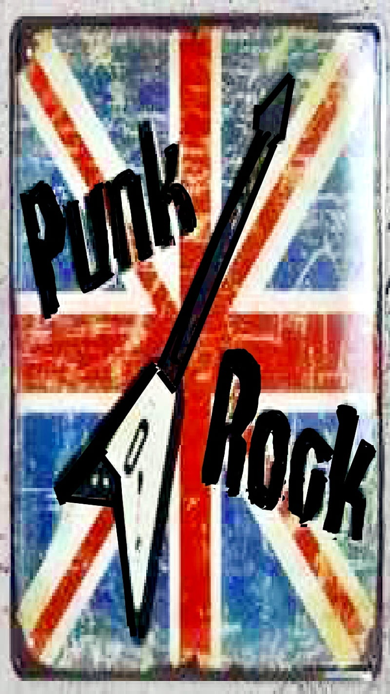 Punk, band, britain, flag, genre, guitar, music, rock, HD phone ...