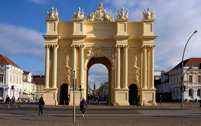 Gate in Potsdam, Germany, gate, Potsdam, monument, Germany, HD wallpaper