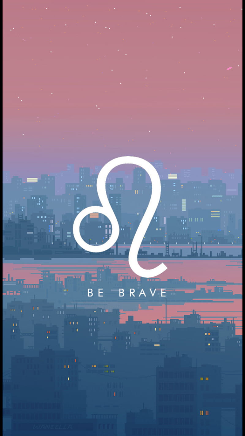 Be Brave Leo Sign, zodiac, infinity, snake, snakes, alphabet, love, letter, art, HD phone wallpaper