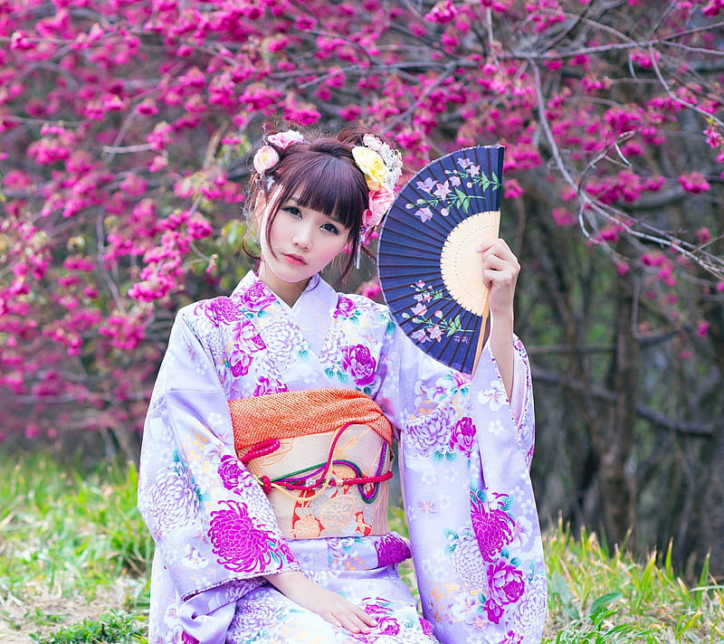 Geisha Girl, art, colorful, customs, japanese, oriental, HD wallpaper ...