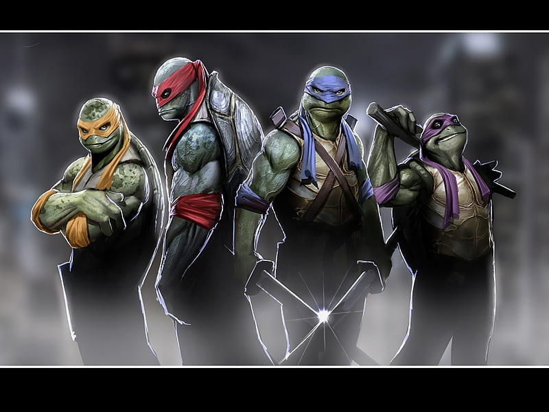 Teenage Mutant Ninja Turtles, original, raphael, donatello, michelangelo, leonardo, HD wallpaper