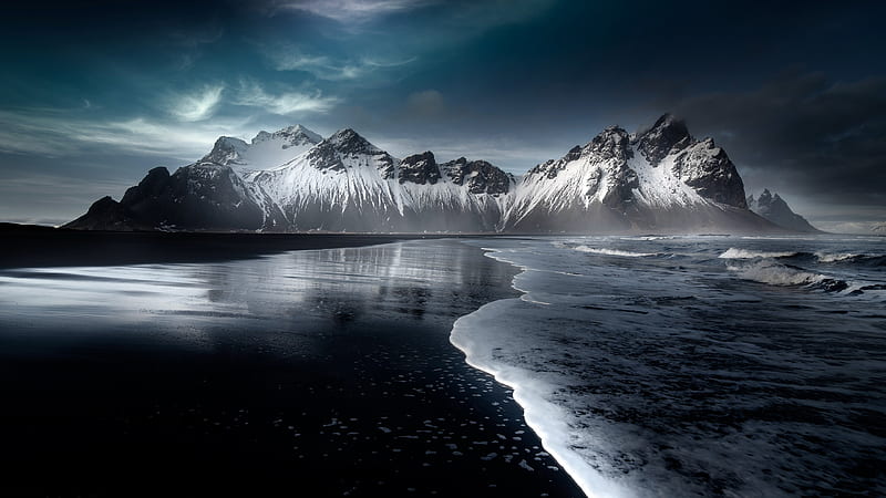 Iceland Hofn Mountains, HD wallpaper