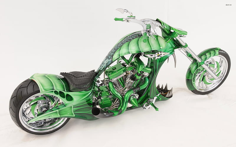 HARLEY DAVIDSON GREEN COBRA, cobra, bike, green, harley, HD wallpaper