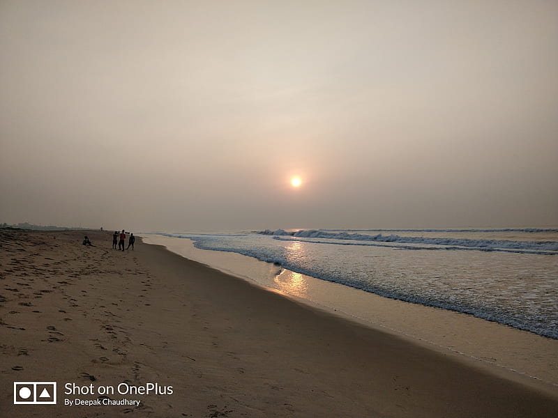 Beach Sunrise, india, puri, HD wallpaper