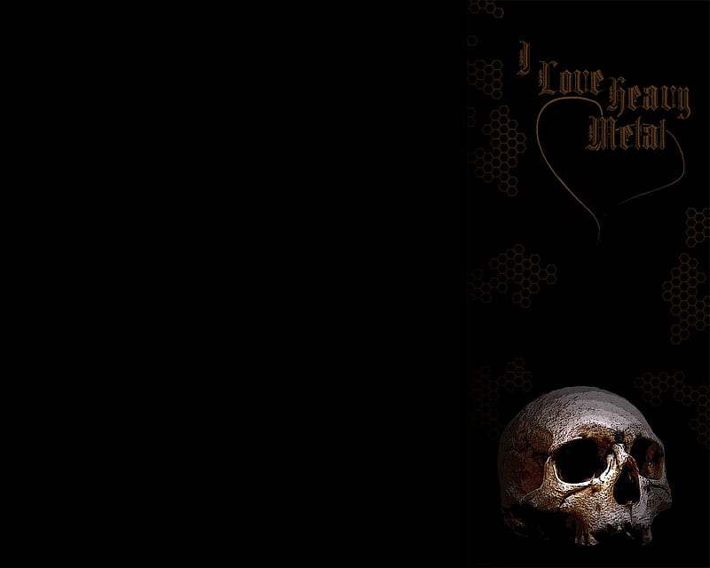 I love heavy metal, scary, gothic, skull, music, HD wallpaper